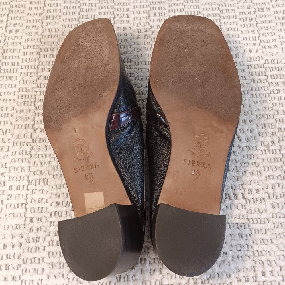 Brighton 'Sierra' Women's Croc Print Leather Mule Slides Made In Italy Sz 8.5 M - Picture 9 of 13